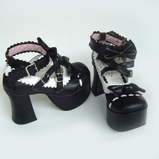 schwarz lolita Shoes