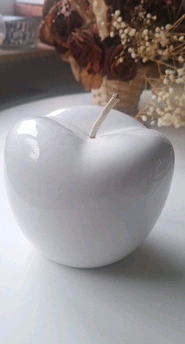 Deko apfel keramik - deko, weiß