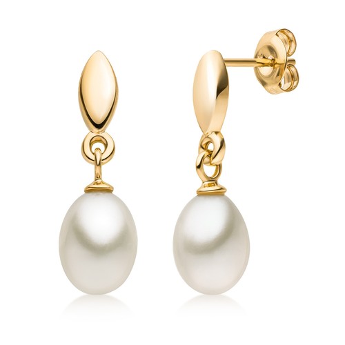Materia perlenohrringe gold - materia,