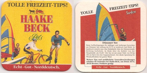 Haake beck alter bierdeckel - haake,
