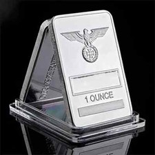 2 x 1 Unze - Barren - Reichsadler Eisernes Kreuz Deutsches Reich - Neusilber -