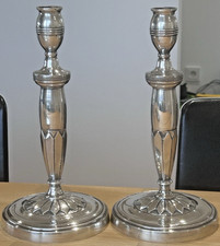 Paar alte Französische Kerzenleuchter - versilbert