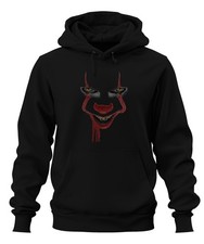 Horror Clown Gesicht Pennywise Blutiges Lächeln Grusel Halloween Unisex Hoodie K