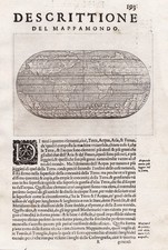 World map Weltkarte Karte America Porcacchi Kupferstich engraving 1620