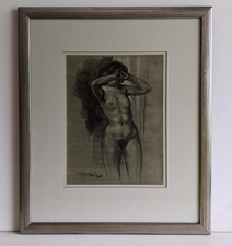 1948 Original Zeichnung AKT Erotika Karl-Heinz Stricker Mädchenakt