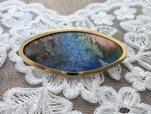 Vintage brosche aquarell - brosche,