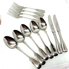 WMF Spaten Spatenform Besteck Cromargan 11tlg 5x Suppenlöffel 4x Gabel 2x Messer