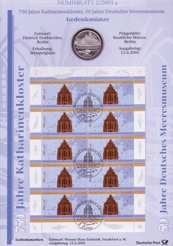 Brd bund numisblatt 2001 - brd,