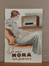 Die neuen NORA Radio-Geräte 1928/39 - Werbeheft / Werbung / Radio