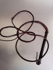 Dressurpeitsche - Dressurpeitsche - Leder - Vintage - 320 cm - Reiten Pferde 