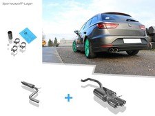 Fox Komplettanlage Seat Leon ST 5F 1.4-1.8 mit Starrachse 2x90 doppelwandig