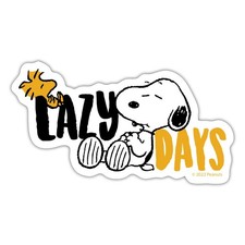 Peanuts Snoopy Lazy Days Chillen Aufkleber Sticker, max. 10 x 10 cm, 10 x 10 cm