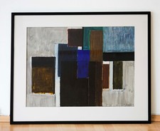 Gerhard Hintschich "KOMPOSITION" Gemälde Öl, 1959, Willi Baumeister, Bauhaus,