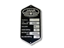 Jawa 50/49 Typenschild Schild
