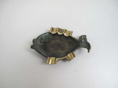 Aschenbecher fisch bronze - aschenbecher,