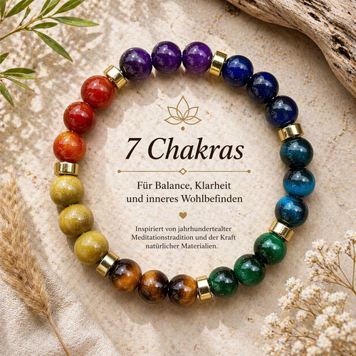Chakra armband tigerauge - 7,