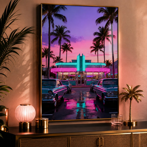 Retro miami neon - miami, diner