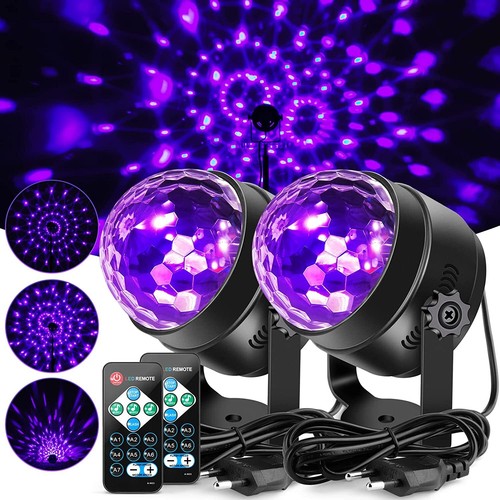 Schwarzlicht discokugel - 2x,