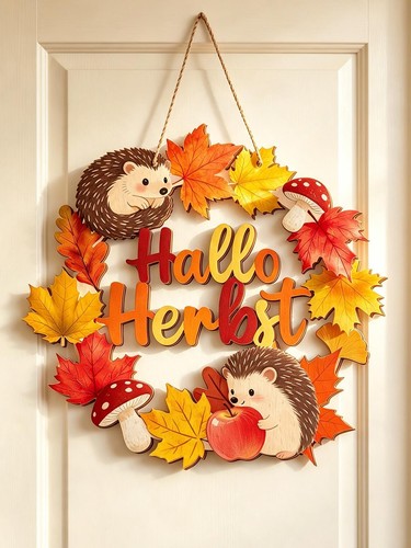 Herbst türschild holz - herbst,