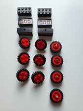 Lego 10 Räder rot, 2x2 Noppen