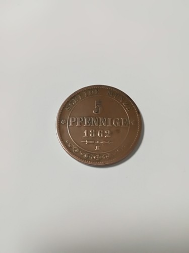 Sachsen pfennig 1862 b - sachsen, 5