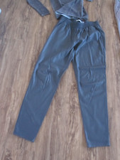 wie neu YAYA WOMAN Kunst Lederhose Hose mit Taschen Anthrazit Gr. 40