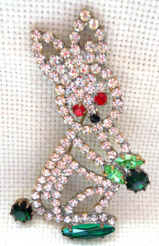 Strass brosche hase - ,