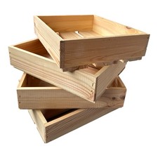 4er Set kleine Holzkisten aus