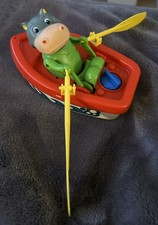 Vintage - Badewannen Spielzeug - Fisher Price ? - Nilpferd Mit Boot - 70er