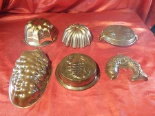 6 Alte Gugelhupf Form Backform Kupfer Skorpion  ? Fisch ? Verzinkt  (5737)