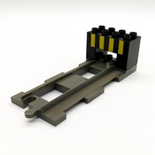 1x LEGO® DUPLO® Eisenbahn Schienen Prellbock 2x4 schwarz gelb dark gray 31442