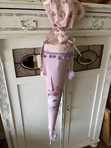 Schultüte aus stoff genäht - stoff,