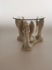 Duftlampe weiße betende Engel, Schutzengel, Aromalampe Resin