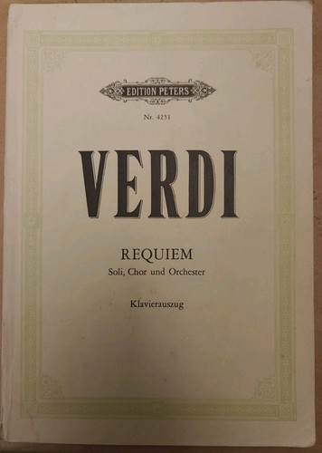 Verdi requiem vocal score - vocal,