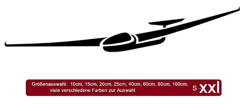 Segelflugzeug aufkleber xxl - aufkleber,