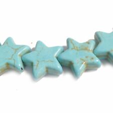 Howlith Perlen Sterne 14 mm Farbe Türkis 31-32 Halbedelsteine nenad-design E042