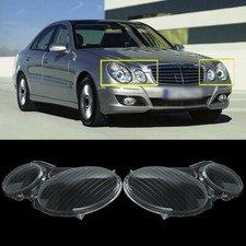 Paar Für Mercedes Benz E-Klasse W211 2002-09 Scheinwerferglas Streuscheibe Linse