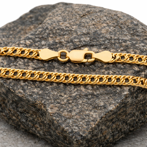 Gold doppel panzerkette - doppel,
