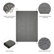 Camping Vorzeltteppich 240 g/m² HDPE witterungsbeständig Inklusive Befestigung