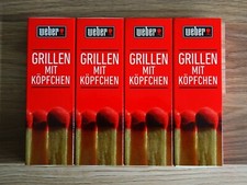 4 x 50 = 200 x Weber Anzündhölzer Zündhölzer Holzkohlegrill Streichhölzer 50019