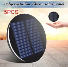 5pcs Mini Solar Panel Modul 6V 2W 0.35A 80MM Runde Poly DIY Epoxy Zellbatterie