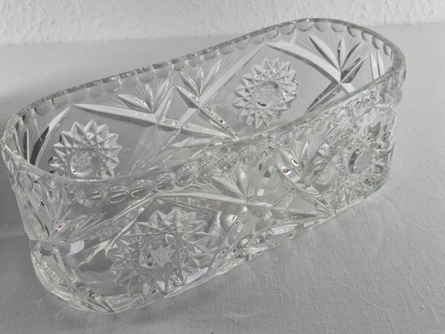 Bleikristall deckeldose oval - bleikristall,