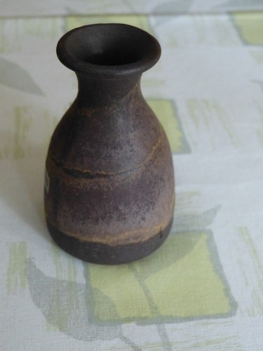 Vase ton braun handarbeit - ton,, braun,