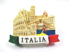 Italien Magnet Poly Souvenir Rom Pisa Florenz Mailand Venedig Rialto (A56)