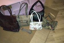 5 Stk Umhängetaschen Set Konvolut Tasche Damen Frauen Lady braun schwarz 25-40cm