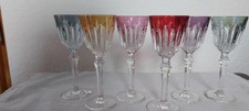 6 Kristallgläser Gläser Antik Bunt Vintage Likörgläser 50 60 Jahre