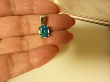 Kettenanhänger-Silber-blauer