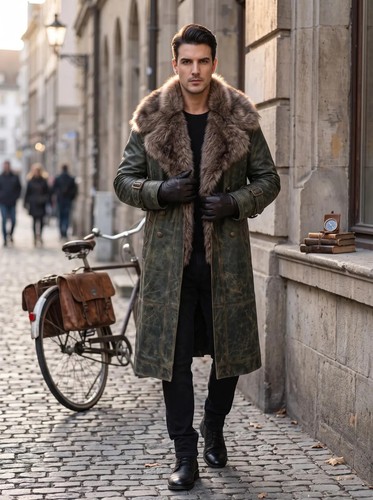 Herren grüner leder - herren,