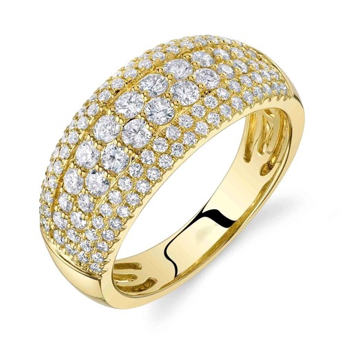 14k gelbgold diamantring - gelbgold,