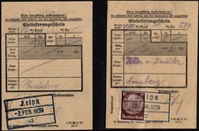 1939, 2 Einlieferungsscheine